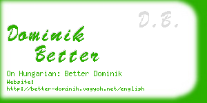 dominik better business card